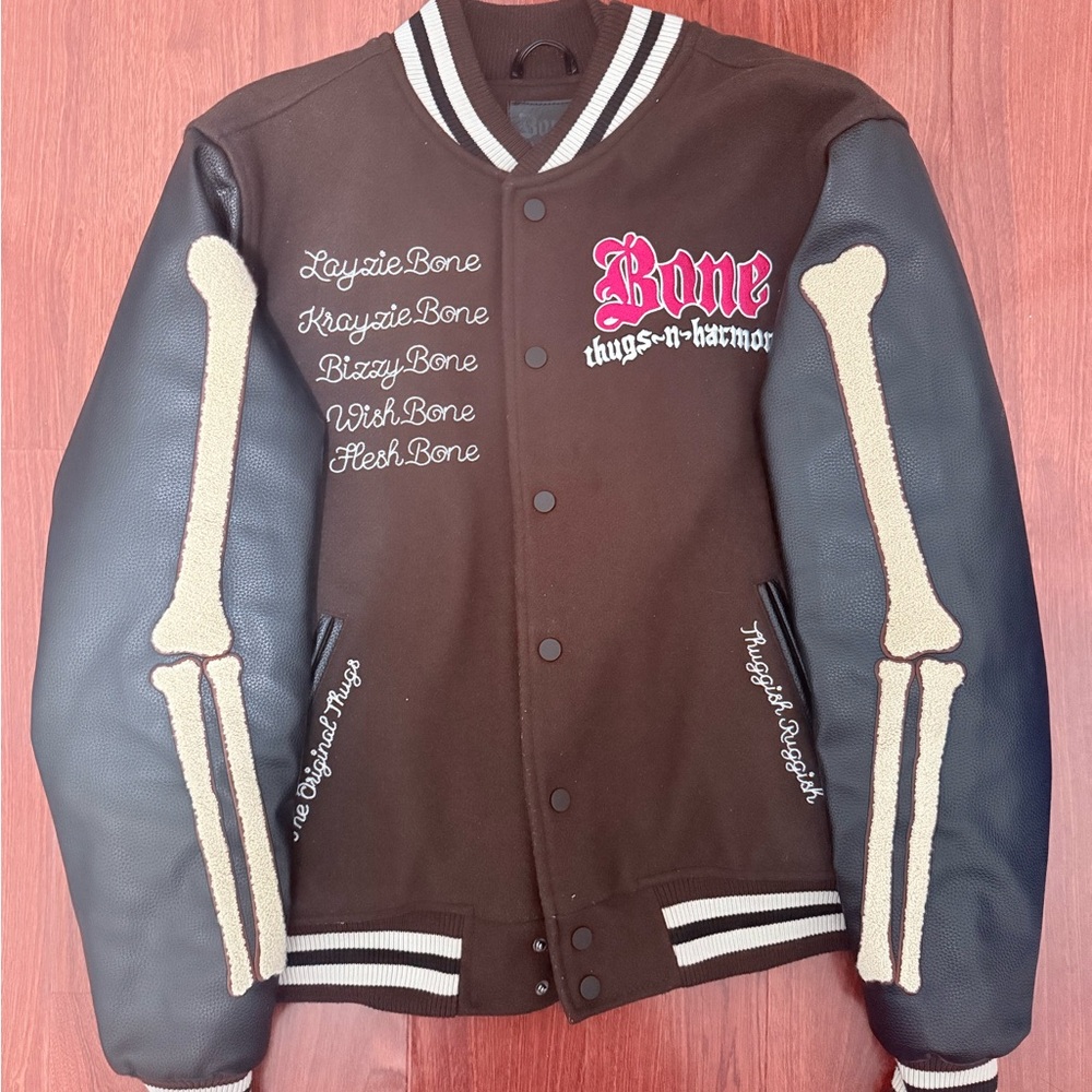 Brown and Black Varsity Jacket
